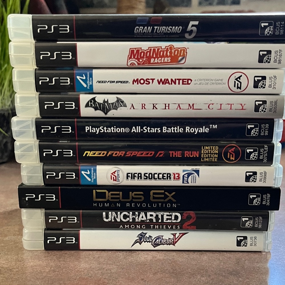 PS3 Video Game Collection - Black Cases